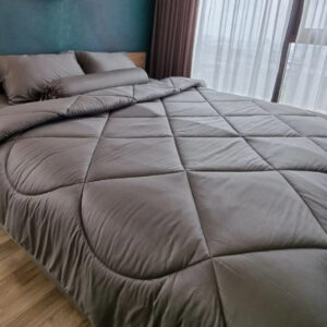 ชุดผ้าปูที่นอนเกรดโรงแรม สีเทาลอฟท์ เนื้อผ้าผลิตจากเส้นใยไมโครซาติน ขนาด 6 ฟุต