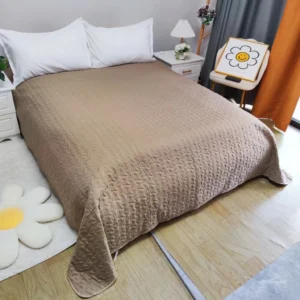 ผ้าคลุมเตียง bedspread 5 ฟุต สีน้ำตาล