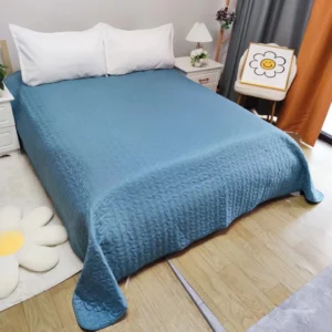 ผ้าคลุมเตียง สีฟ้า ขนาด 7 ฟุต