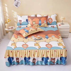 ผ้าปูที่นอนกระโปรงเตียง Bedding skirt สไตล์เกาหลี ขนาด 5 ฟุต