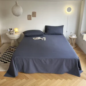 ผ้าปูที่นอนไม่รัดมุมสีล้วน เฉพาะผ้าปู 1 ชิ้น