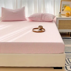 ผ้าปูเตียง รัดมุมลายสก๊อต เรียบง่ายพร้อมปลอกหมอน  ขนาด 3 ฟุต